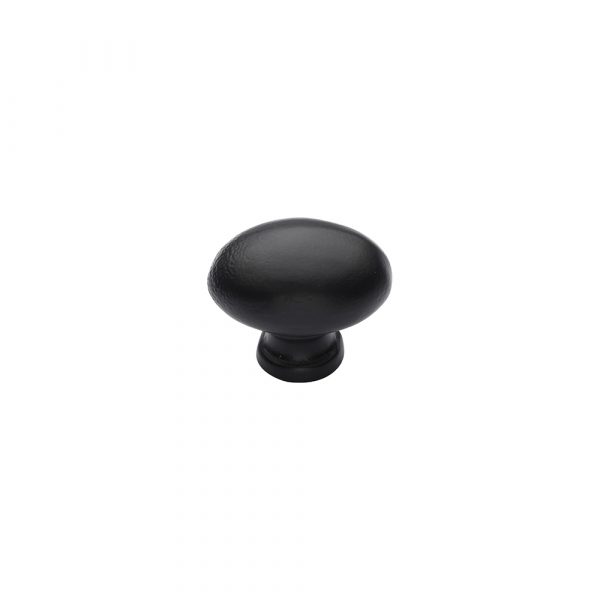 Black Iron Rustic Cabinet Knob Oval Design - Shop4handles